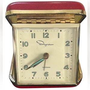 VINTAGE INGRAHAM TRAVEL ALARM CLOCK